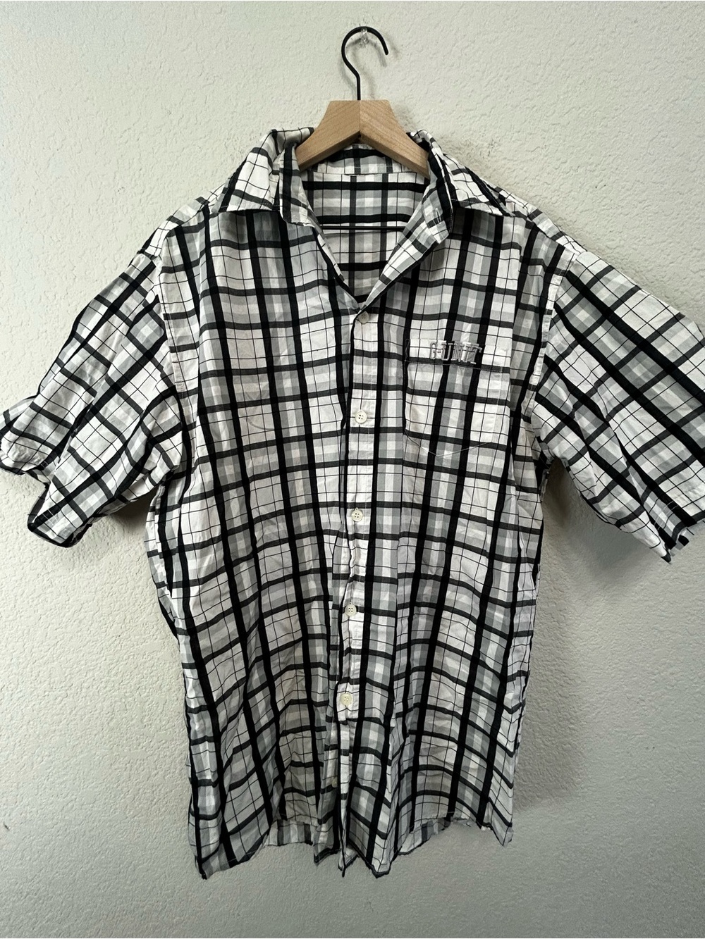 VTG 2000s G-Unit Short Sleeve Plaid Streetwear Shirt 50 Cent Hip Hop M/L